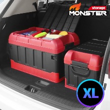 [엑스핏] 특대용량 몬스터XL 2단 수납 자동차 트렁크정리함 레드